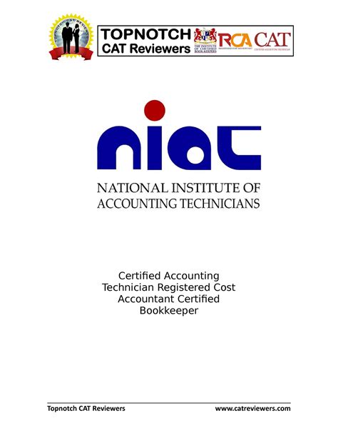 Certified Accounting Technician Registered Cost Accountant .